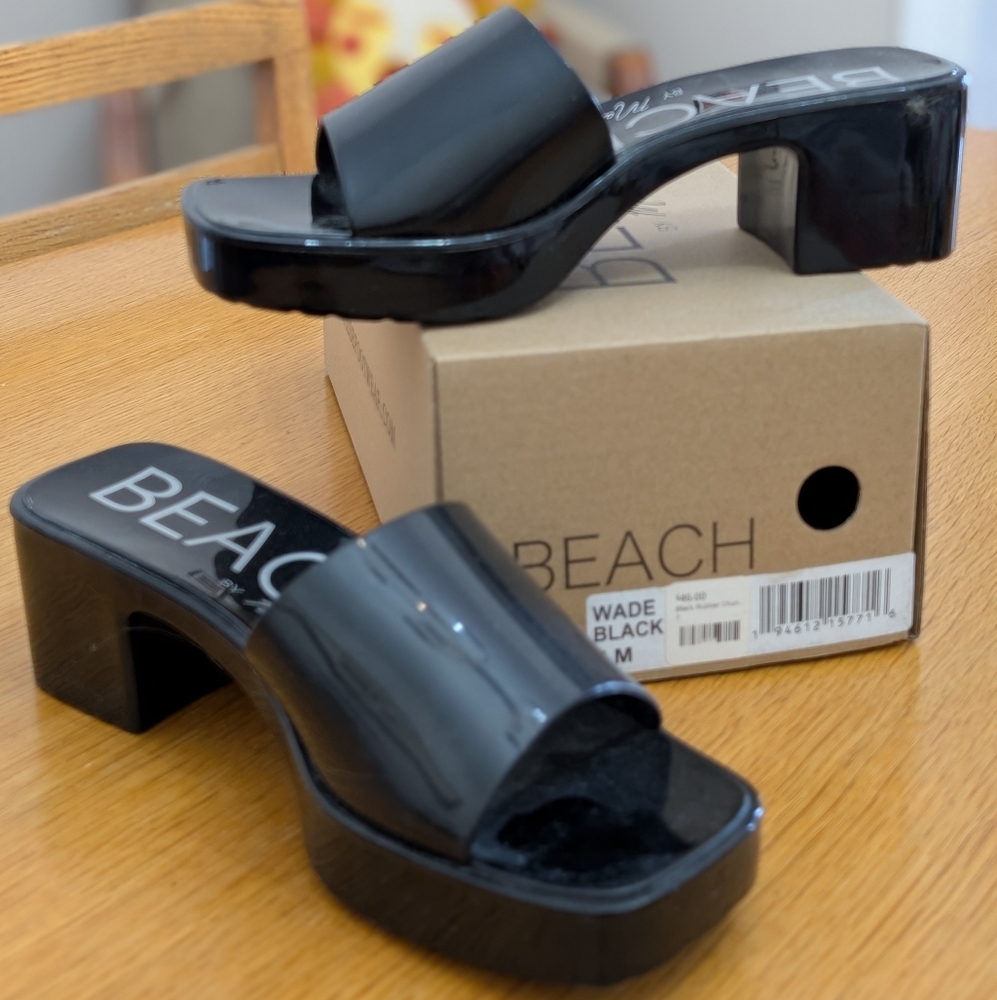 BEACH by Matisse Wade silicon/rubber square heel sandals